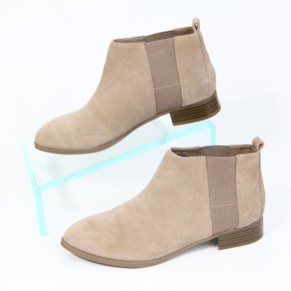 Nine West Chelsea Boots sz 6.5 Women Suede Ankle Bootie Pull on Shoes - Picture 2 of 8